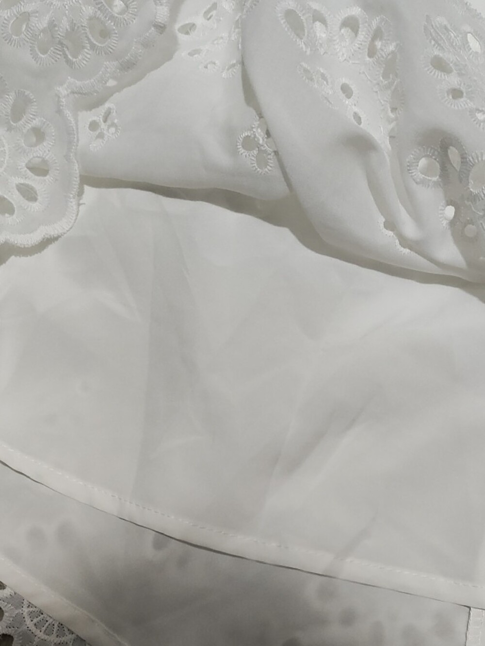 SHEIN White Eyelet Halter Mini Dress - Picture 8 of 10